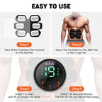 Cepignoly Joinpital Abs Stimulator Workout Equipment, Ab Machine Usb Rechargeable Gear For Abdomen/Arm/Leg, Strength Training Eq