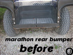 Fits Ezgo Marathon Golf Cart Powder Coated Aluminum Diamond Plate Rear Bumper Cover