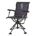 Summit Treestands Shooting Chair | Ideal Hunting Chair For Blinds | Wide Feet For Uneven Ground Or Mud, Black (Su88023)