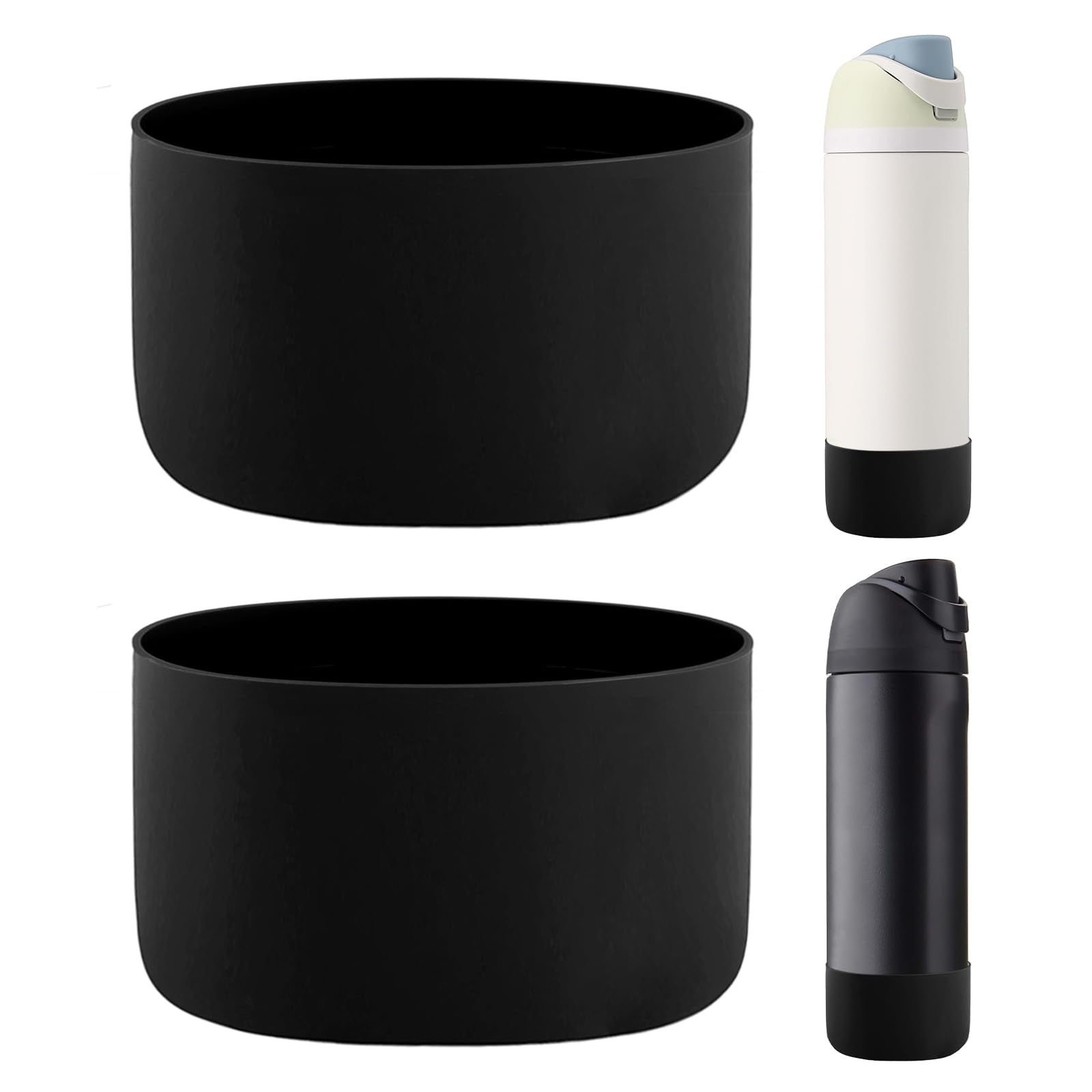 Heyskay 2Pcs Silicone Boot For Owala Flask Water Bottle 32Oz Anti-Slip Protective Sleeve For Owala Twist,Freesip And Flip Stainl