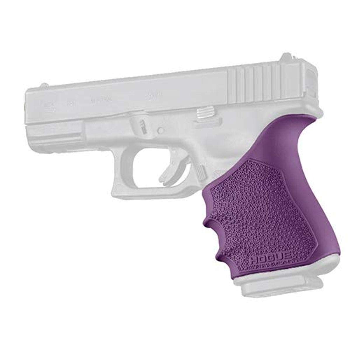 Hogue Handall Beavertail Rubber Grip Sleeve For Glock 19, 23, 32, 38 (Gen 3-4), Purple - 17046