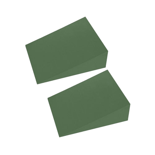 2Pcs Slant Board Calf Stretcher Fitness EVA Heel Stretcher Yoga Wedge Blocks Green 12cmx15cmx5cm