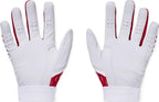 Under Armour Boys Clean Up T Ball Gloves, (101) White/Red/Red, One Size Fits Most