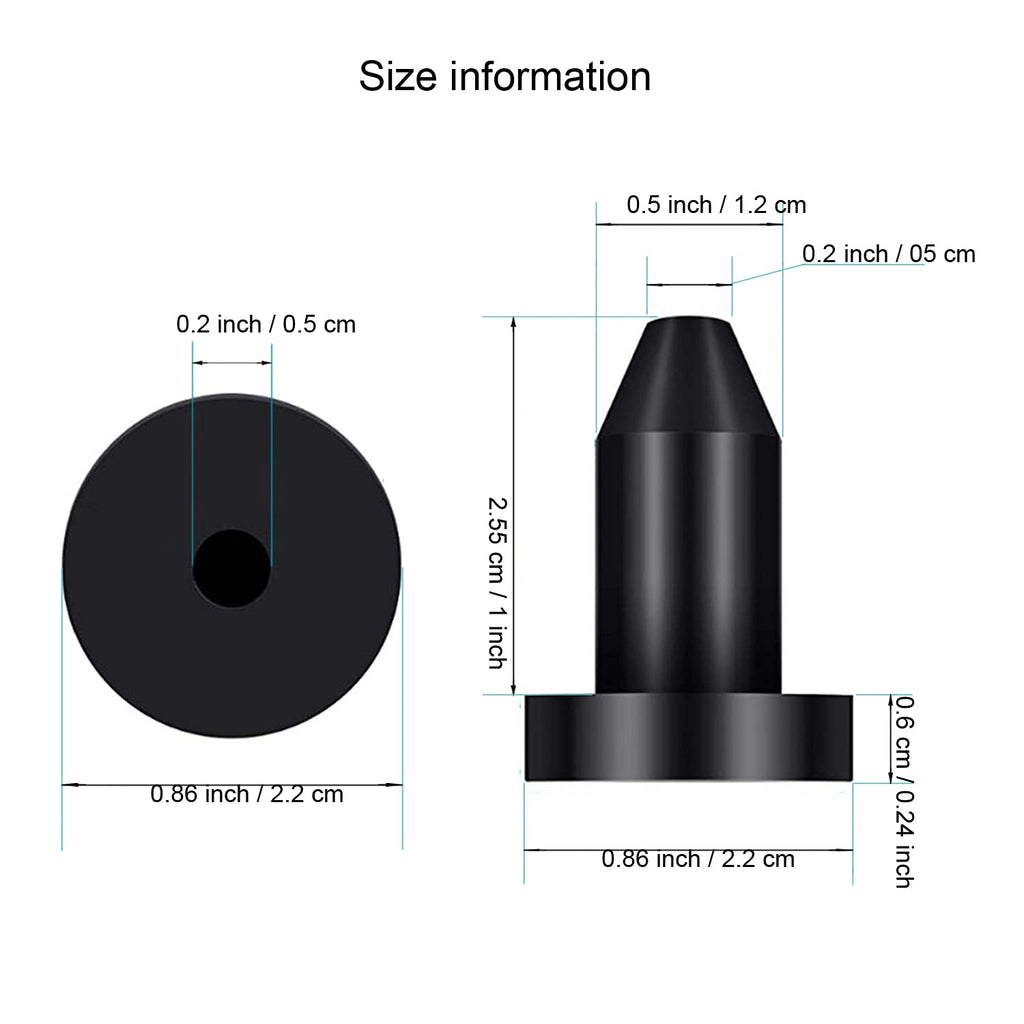 Avesfer Kayak Drain Plug (1/2 Inch Diameter) Rubber Scupper Plugs Kits Drain Holes Stopper Bung For Sundolphin Pelican Kayaks Mo