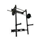 Hulkfit Pro Series 2.35       X 2.35       Steel Folding Wall Mounted Power Rack Cage With Attachment Accessories - J Hooks And
