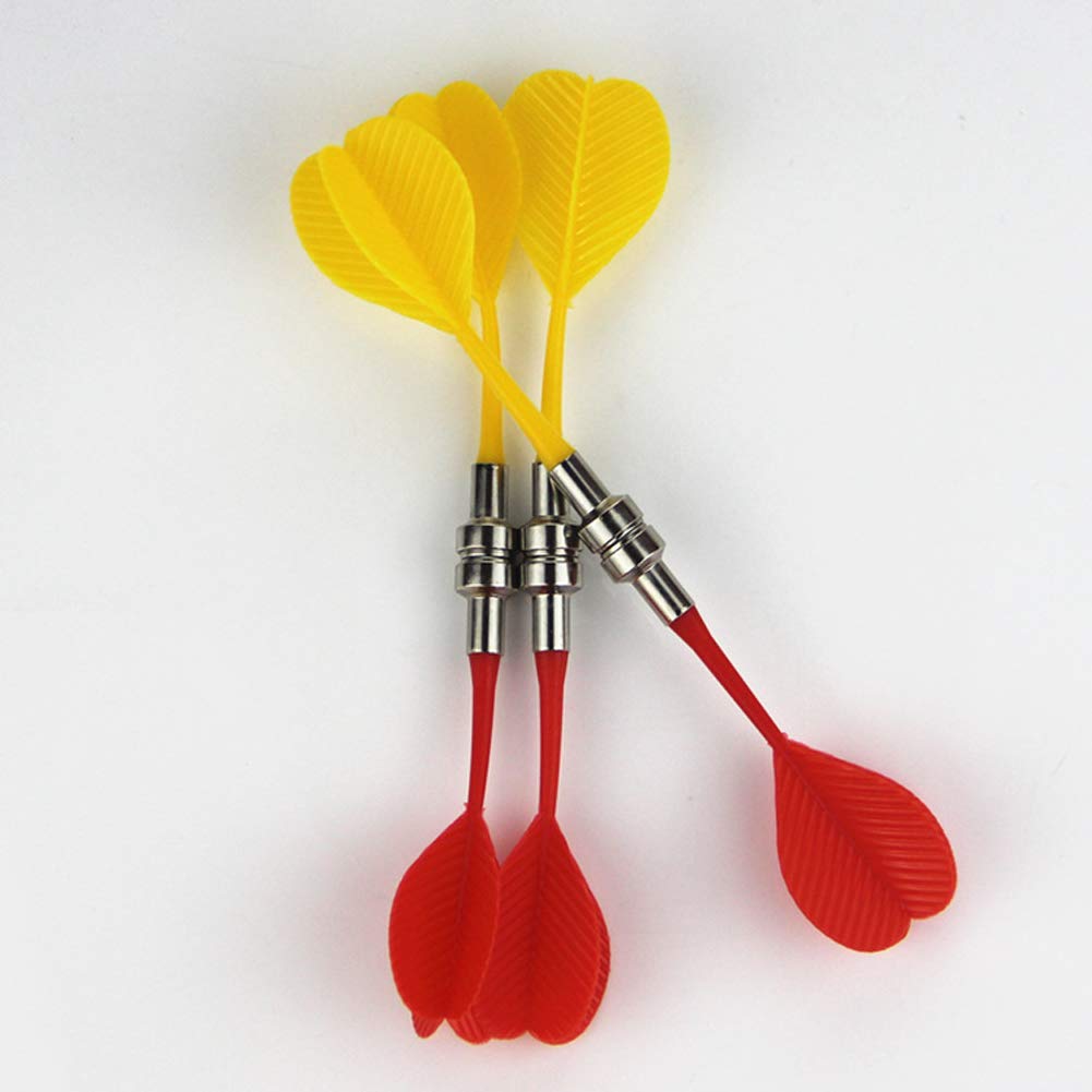 12 Pieces Magnetic Darts Safety Plastic Darts Replacement Dart For Boys Girls And Adults Target Game Toys(Red, Yellow, Blue, Gre