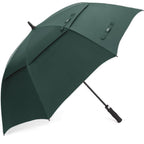 G4Free 62 Inch Automatic Open Golf Umbrella Extra Large Oversize Double Canopy Vented Windproof Waterproof Stick Umbrellas(Dark 