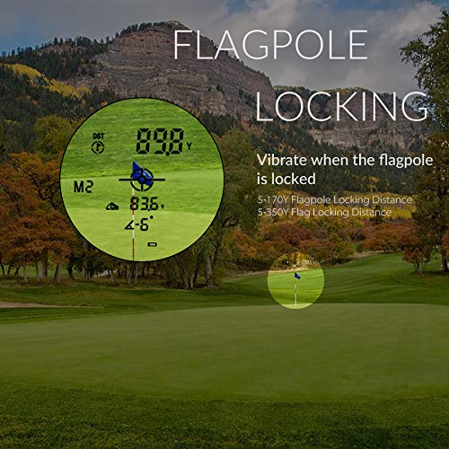 Gogogo Sport Vpro Golf Rangefinder 900 Yards Slope Laser Range Finder With Pinsensor & Flag-Lock, 6X Magnification, Pulse Tech (