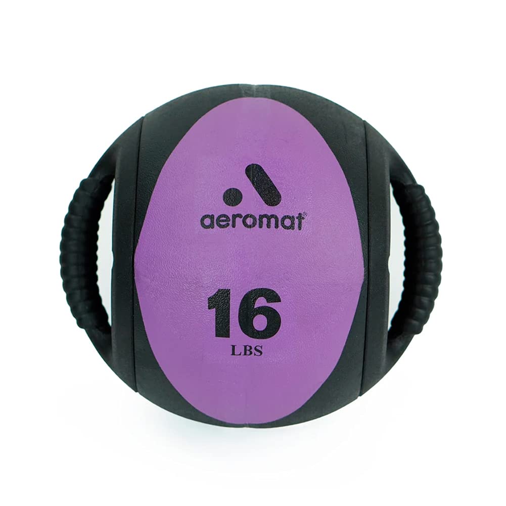 Aeromat Dual Grip Power Medicine Ball, 9Cm/16-Pound, Black/Green