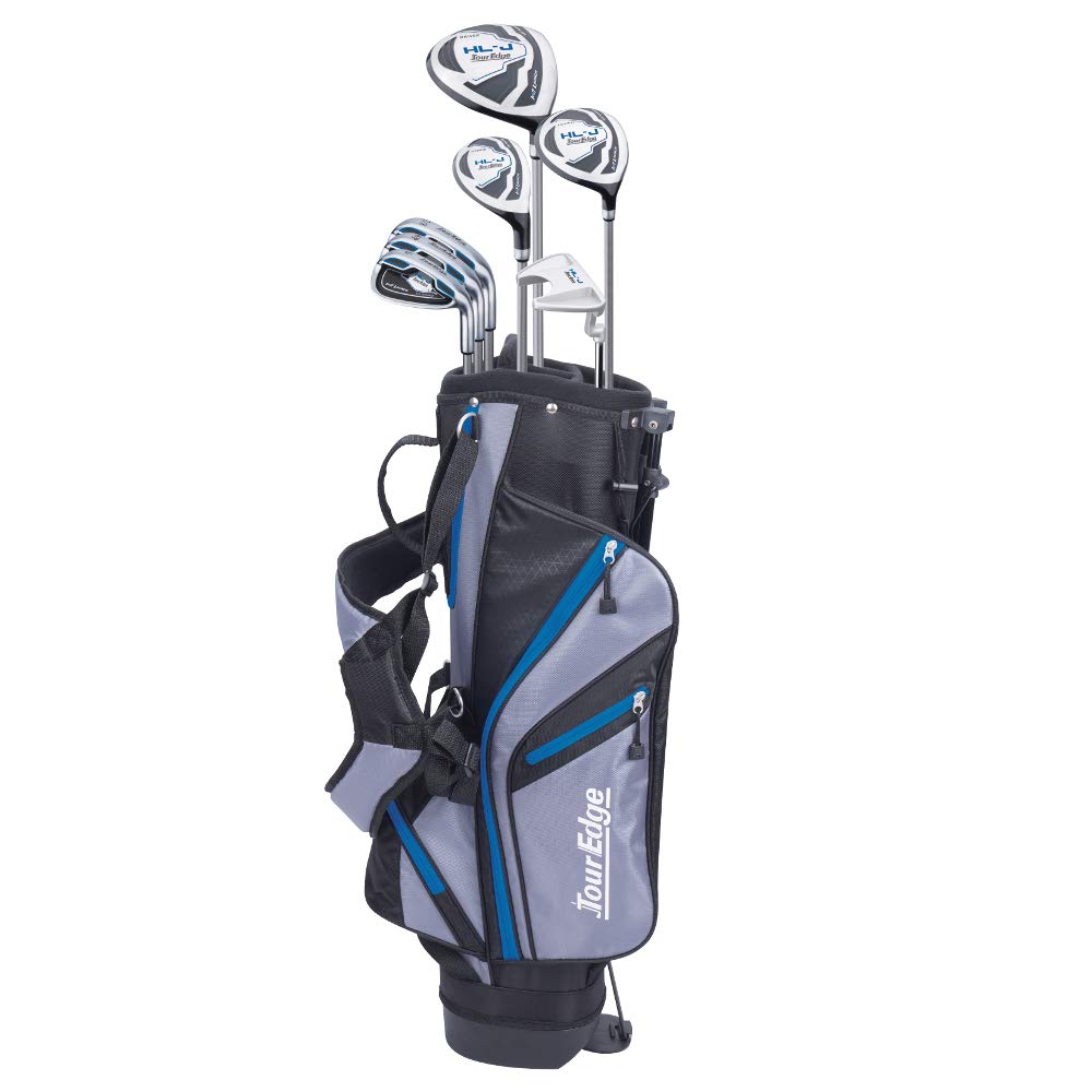 Tour Edge Hl-J Junior Complete Golf Set With Bag (Right Hand, Graphite, 1 Putter, 3 Irons, 1 Hybrid, 1 Fairway, 1 Driver 11-14 Y