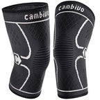Cambivo 2 Pack Knee Brace, Knee Compression Sleeve For Men And Women, Knee Support For Running, Workout, Gym, Hiking, Sports (Gr