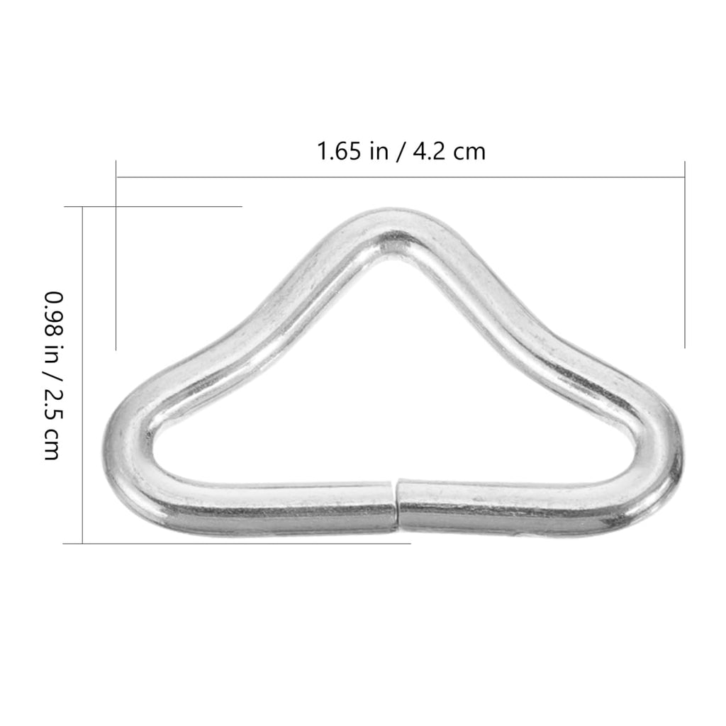 40Pcs Trampoline Triangle Ring Leash Rings Heavy Duty Leash Replacement Trampoline Clips Marine Clips Bungee Bed Triangle Ring G
