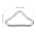 40Pcs Trampoline Triangle Ring Leash Rings Heavy Duty Leash Replacement Trampoline Clips Marine Clips Bungee Bed Triangle Ring G