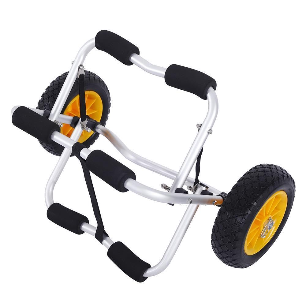 Kayak Cart Dolly Wheels Trolley - Kayaking Accessories Best For Beach Tires Transport Canoe Fishing Jon Boat Carrier Caddy Scupp