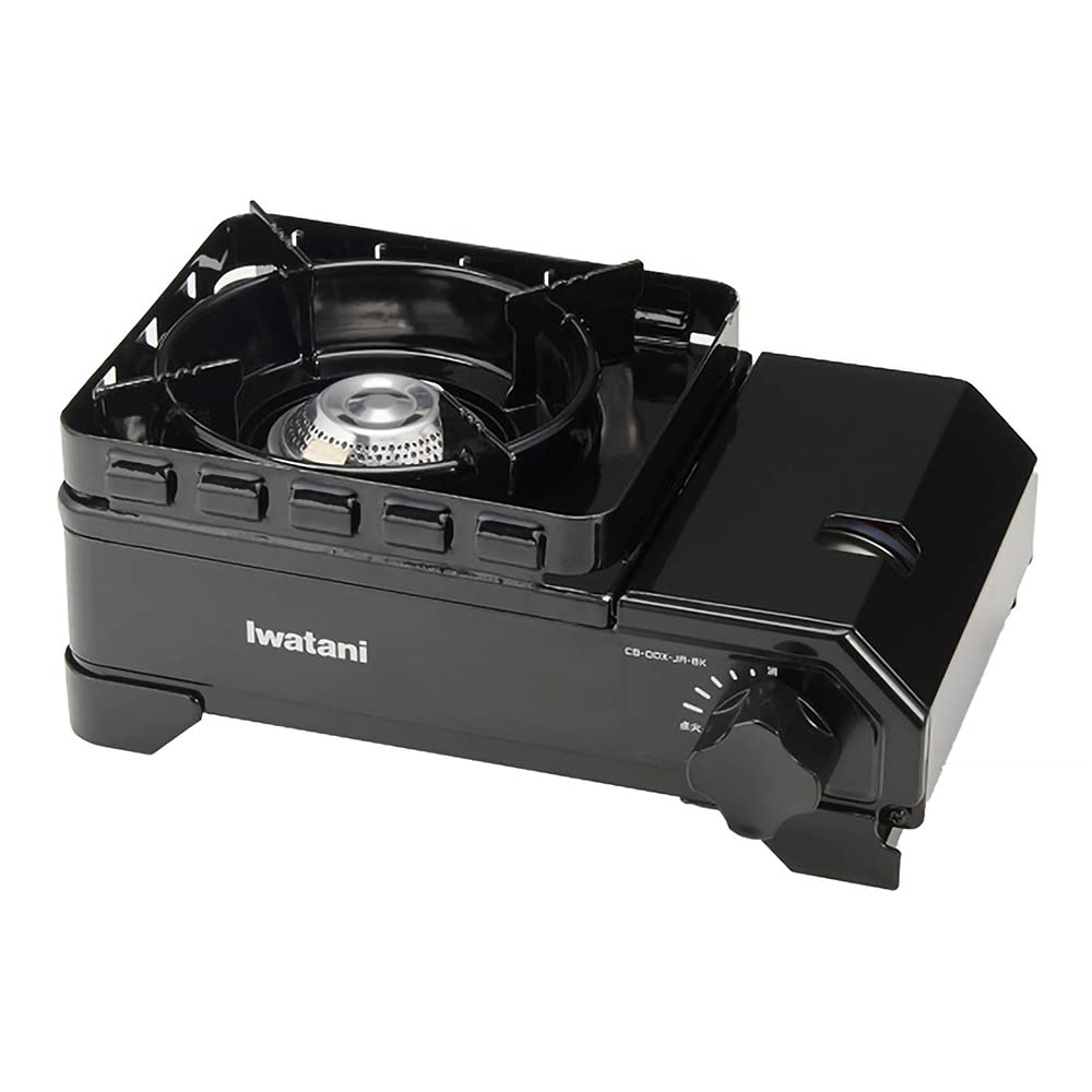 Iwatani Tough Maru Jr. Cassette Stove, Made In Japan, Dutch Oven Safe, Black