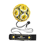 Podiumax Hands-Free Soccer Kick/Throw Trainer, New Ball Locked Net Design, Adjustable Waist Belt & Cord Suit For All Levels (Fit