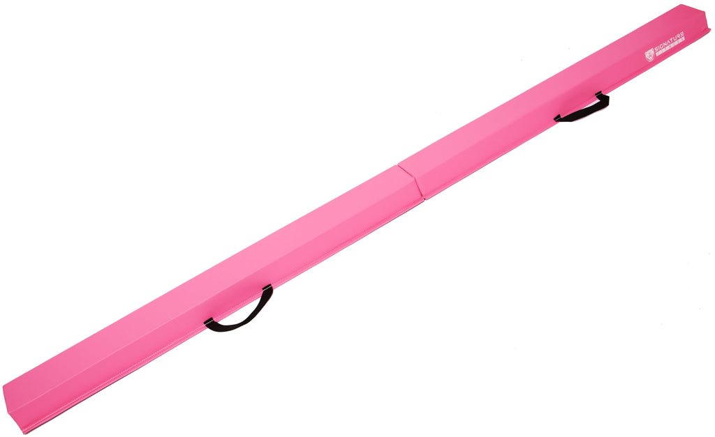 Fitvids 8 Ft Folding Balance Beam Gymnastics Floor Beam With Anti-Slip Bottom And Carrying Handles, Pink