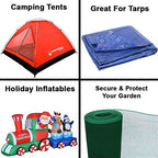 Huji 20Pcs Galvanized Steel Tent Pegs Stakes