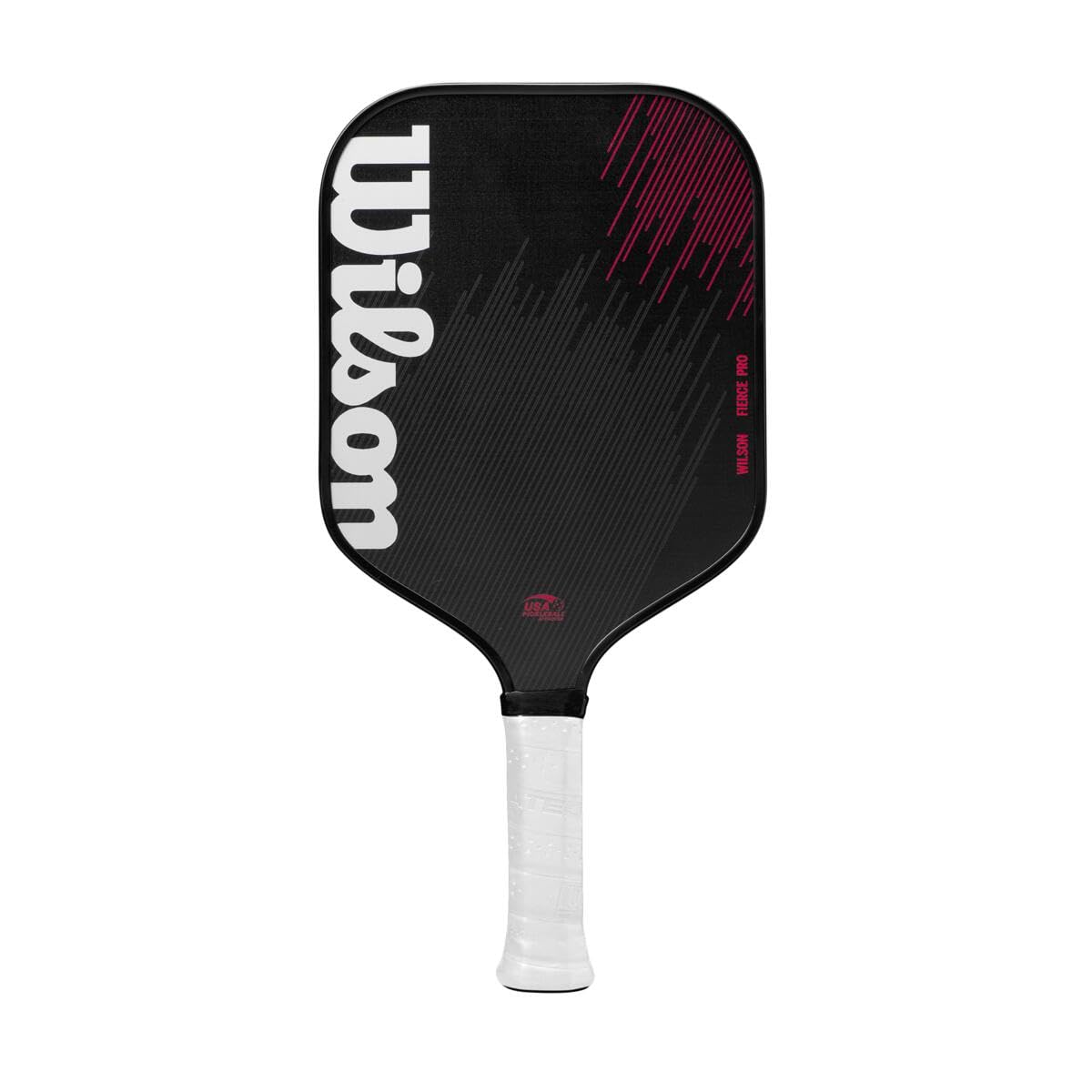 Wilson Fierce Pro 13Mm Pickleball Paddle - Grip Size 2-4 1/4'', Black/White/Red