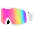 Ukoly Ski/Snowboard Goggles for Men Women, Snow Goggles HD Lens Anti-Fog Coating OTG Design UV400 Protection Windproof (White Fr