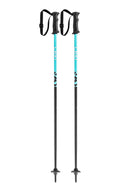 LEKI Kids Rider Lightweight Aluminum Ski Poles for Alpine Skiing - Darkblue-Light Turquoise-White - 95 cm