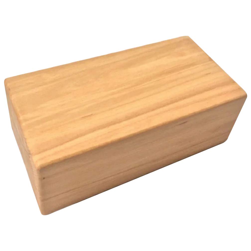 Milisten Yoga Bricks Beech High Density Yoga Dance Training Auxiliary Tool Wooden Bricks (Yellow)