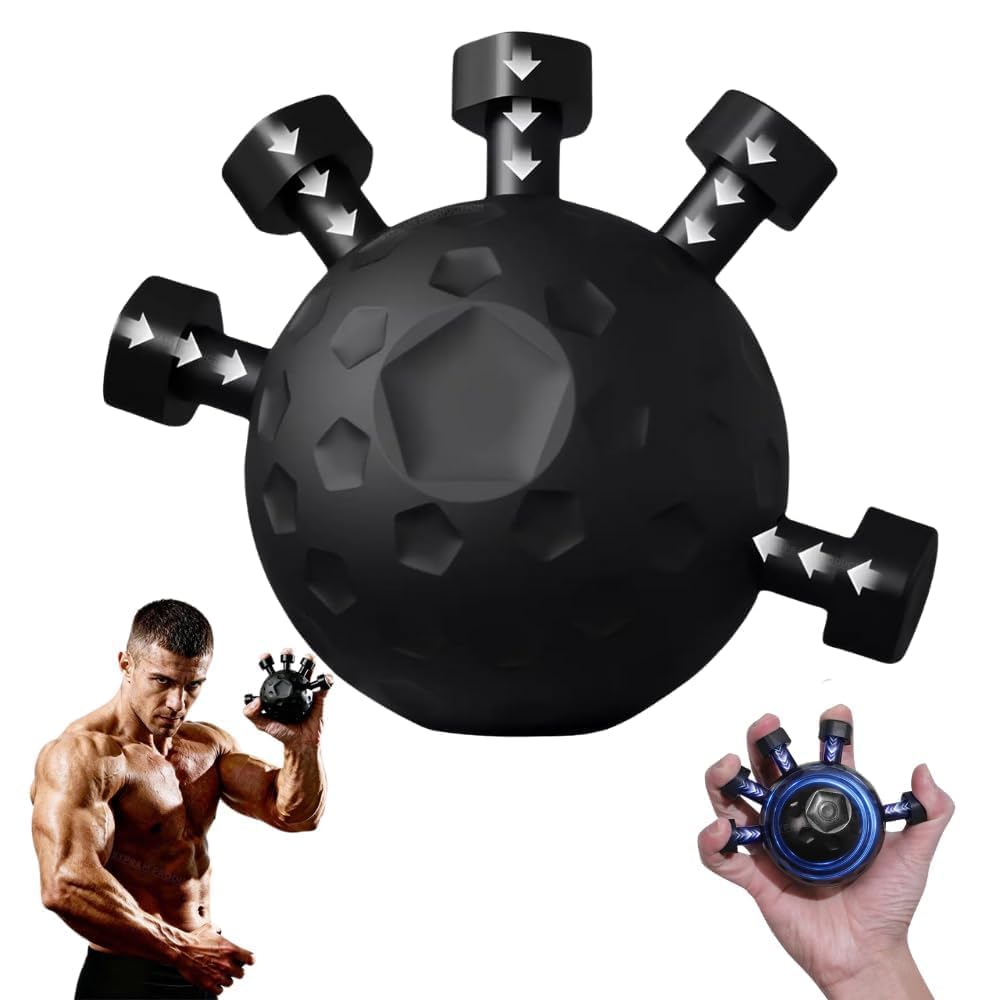 Tamqusak Eagle Claw Hand Grip Strengthener Ball, 2045Kg Resistance, Finger Exerciser For Athletes, Climbers, Musicians, Black