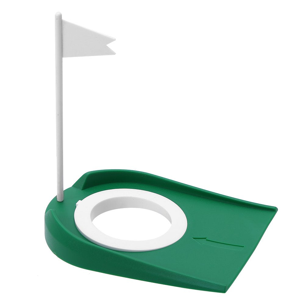 Pwshymi Golf Putting Cup Mini Putt Hole Plastic Indoor Putt Putt Greens Practice Aids Adjustable Hole White Flag Inside Putt For