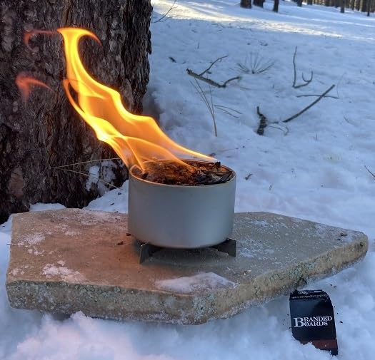 Branded Boards | Made In Usa | Portable Mini Bonfire Campfire In A Can | Reusable & Up To 4 Hours Of Burn Time | Picnics Parties