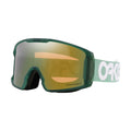 Oakley Line Miner M OO7093 Matte Jade/Prizm Sage Gold Ski Goggles for Men for Women + Bundle Accessory Leash Kit, Microfiber Pou