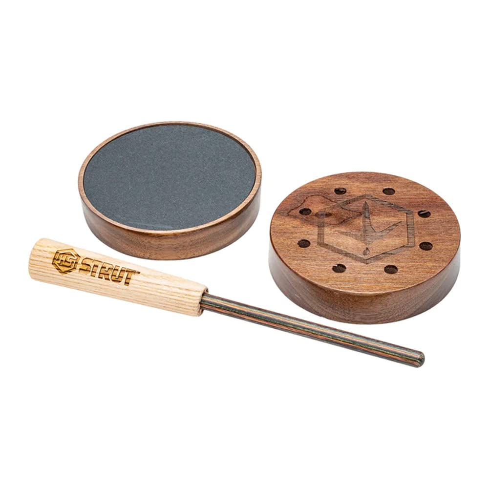 Hunters Specialties Hs Strut Select Closing Time Hunting American Kiln-Dried Walnut Wood Turkey Pot Call, Glass Surface