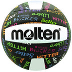 Molten Volleyball Positions Recreational Volleyball, Black/Neon Colors, Official, Ms500-Vbp