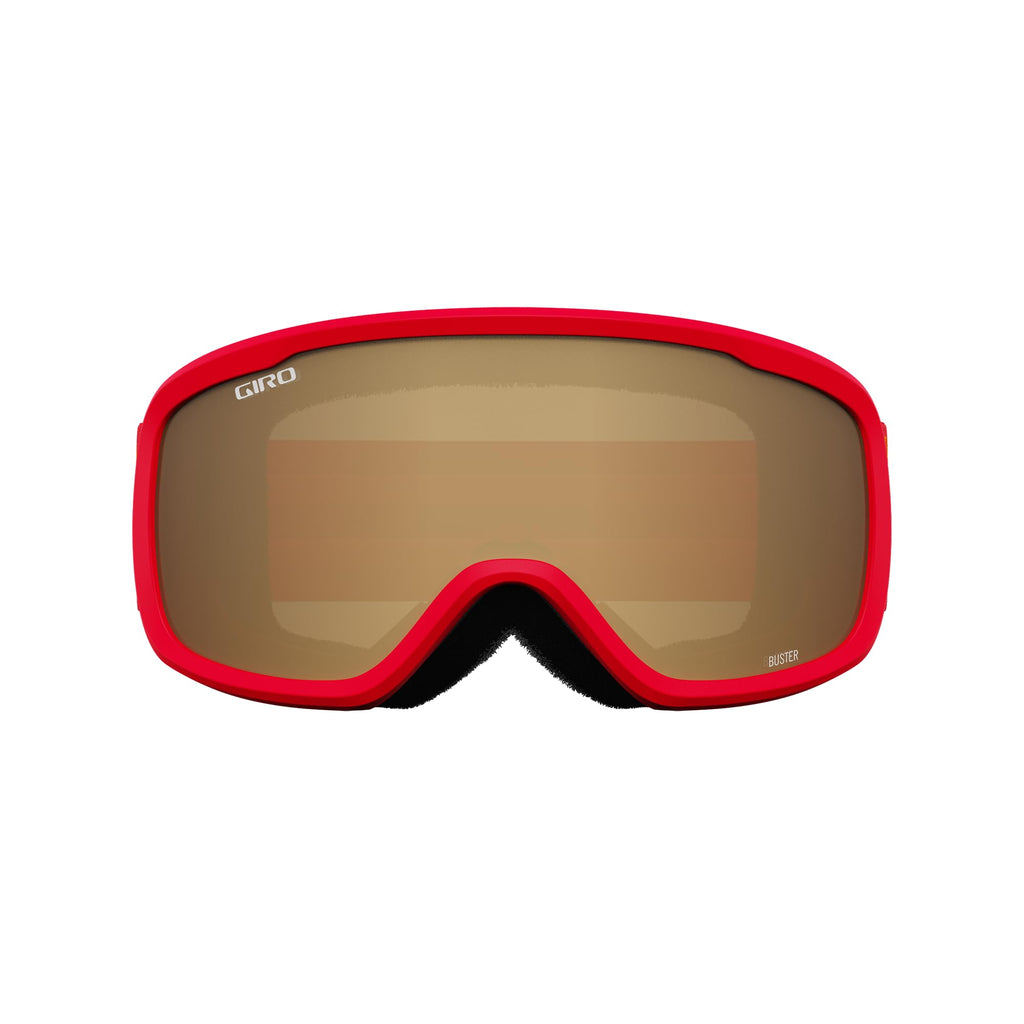 Giro Buster Youth Ski Goggles - Snowboard Goggles For Kids, Boys, And Girls - Red Geo Camo Strap With Amber Rose Lens