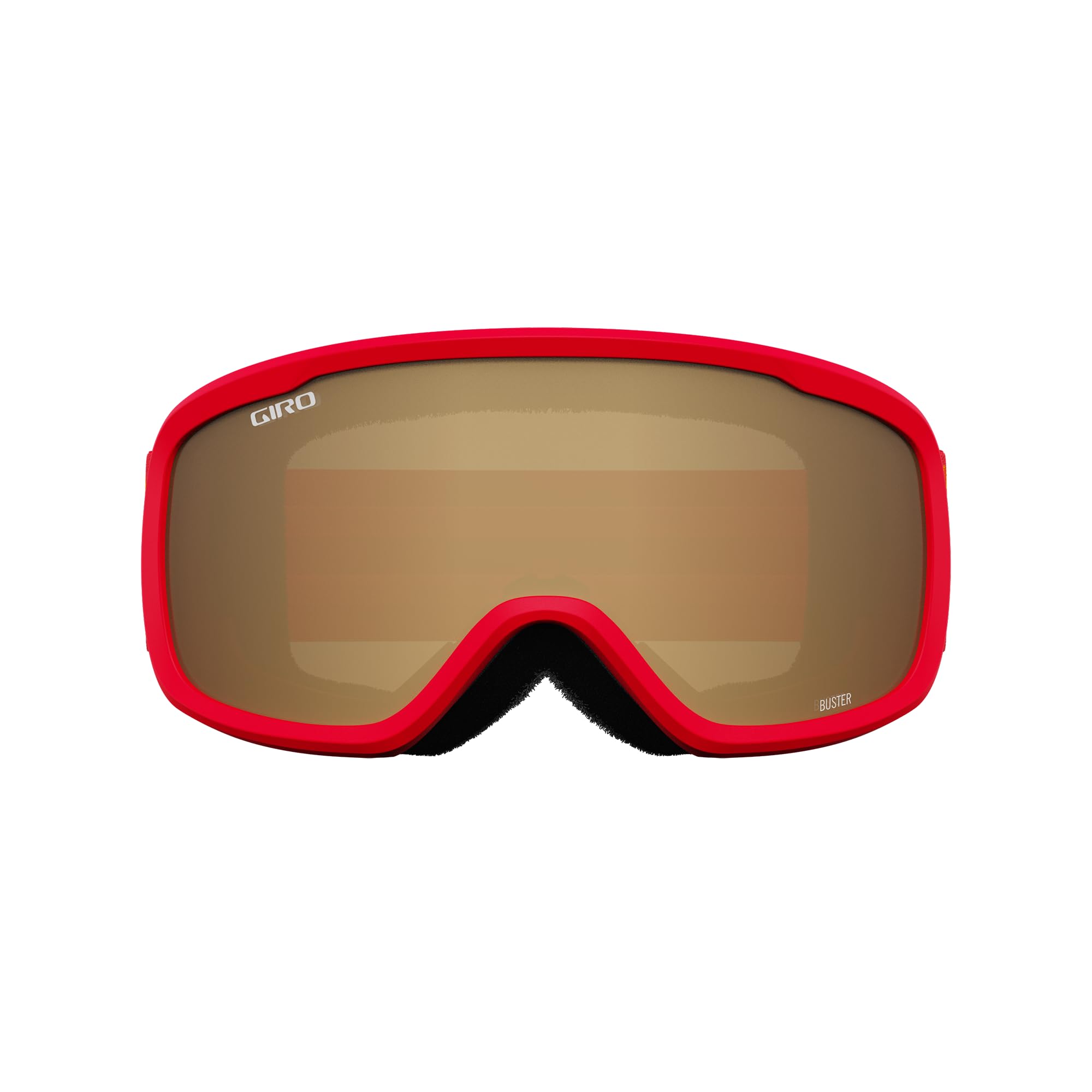 Giro Buster Youth Ski Goggles - Snowboard Goggles For Kids, Boys, And Girls - Red Geo Camo Strap With Amber Rose Lens