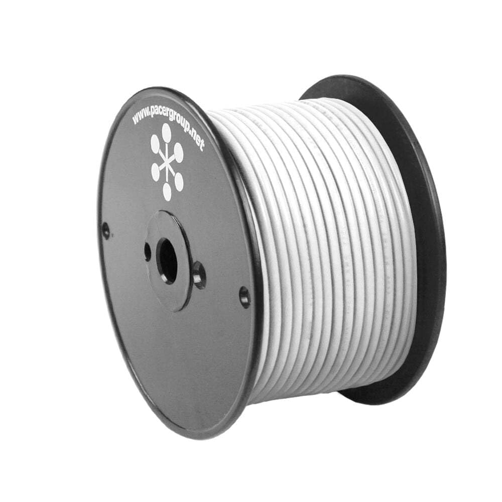 Pacer White 10 Awg Primary Wire - 100'
