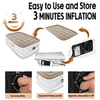 Nxone Air Mattress,Inflatable Single Airbed Luxury Double High Self Inflation Deflation Twin Air Mattress With Electric Built-In