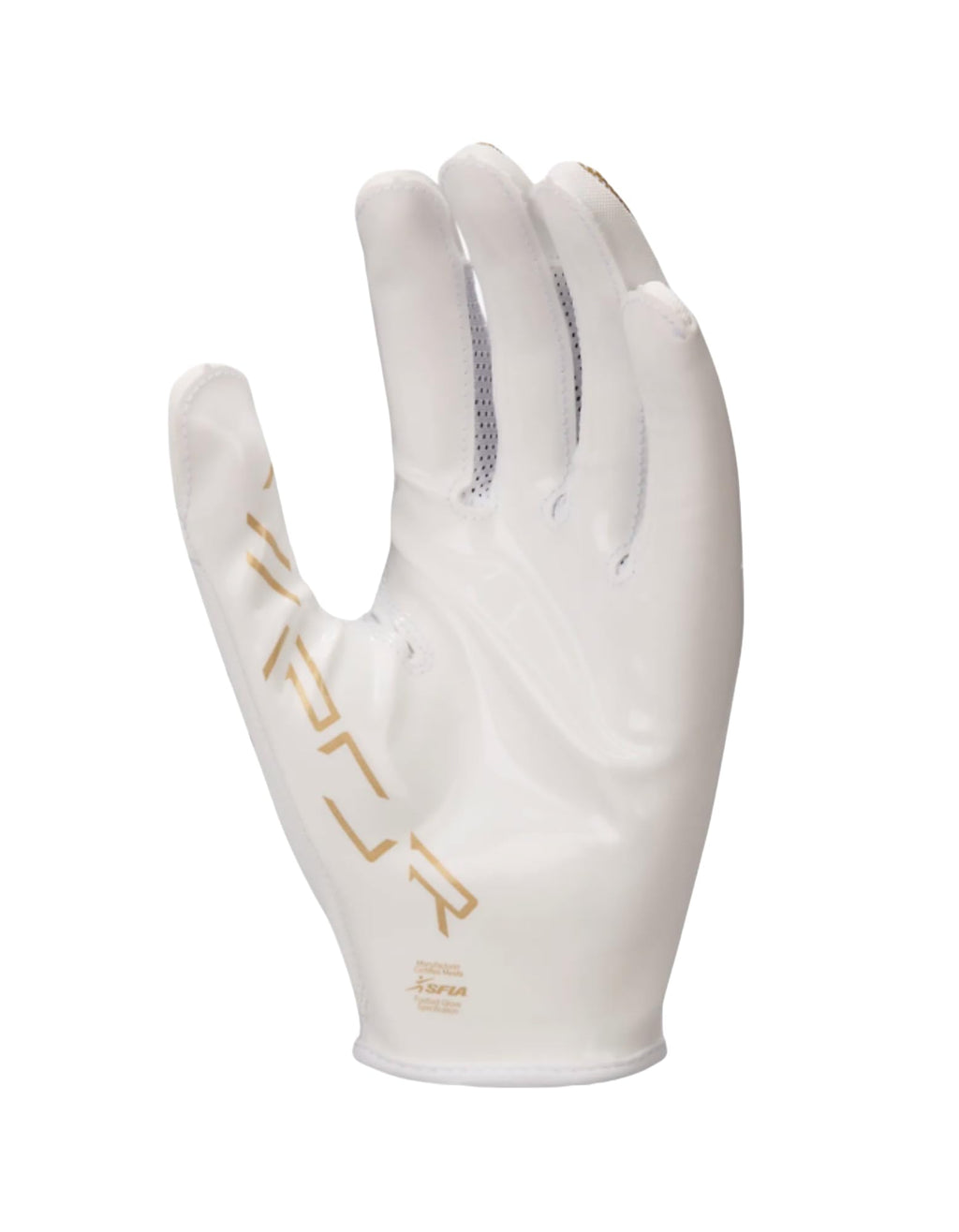 Nike Vapor Jet 8.0 Football Gloves White | White | Met Gold Small