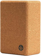 Manduka Yoga Cork Block - Yoga Prop and Accessory, Good for Travel, Comfortable Edges, Lightweight, Extra Firm Cork, 4 x 6 x 9 (