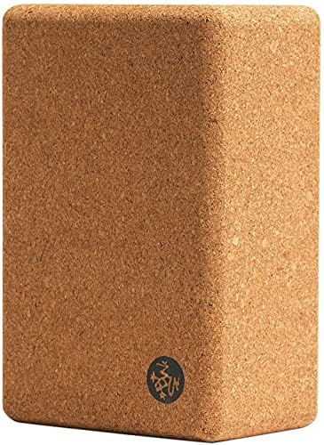 Manduka Yoga Cork Block - Yoga Prop and Accessory, Good for Travel, Comfortable Edges, Lightweight, Extra Firm Cork, 4 x 6 x 9 (