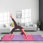 M Hi-Mat Gymnastics Mat, Folding Exercise Mat Thick Aerobics Mats Tumbling Mats For Stretching Fitness With Carrying Handles (Ex