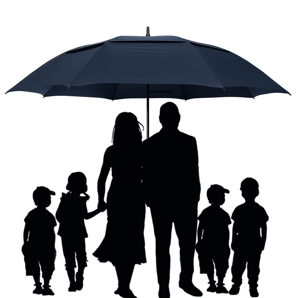 G4Free 72 Inch Huge Large Oversize Golf Umbrella Automatic Open Double Canopy Vented Windproof Stick Umbrellas, 6 Ft Heavy Duty