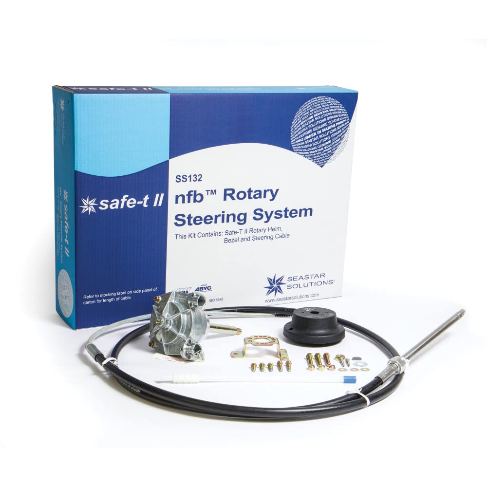 Dometic SeaStar NFB (No Feedback) Safe-T II Rotary Steering Kit, SS13210, 10ft.