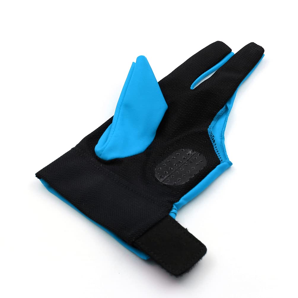 Cuesoul Professional Billiard Gloves Blue-Wear On Left Hand Size M