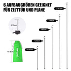Tarp Poles Adjustable Heavy Duty 90 In Camping Tent Poles For Tarp Portable Telescoping Tent Poles For Awnings Canopy Rain Fly S