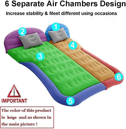 Saygogo Suv Air Mattress Camping Bed Cushion Pillow - Inflatable Thickened Car Air Bed With Air Pump Portable Sleeping Pad Mattr