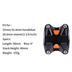 Gaderth 31.8 Mm /35Mm Bike Stems Aluminum Alloy Mountain Bike Short Handlebar Stem For Road Bike Mtb Bmx Fixie Gear Purple Blue