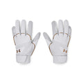 Under Armour Girls' Harper Baseball Gloves 24, (100) White/White/Metallic Gold, Medium