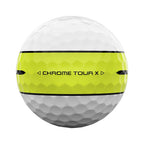 Callaway Golf Chrome Tour X 360 Stripe Golf Ball (Yellow)