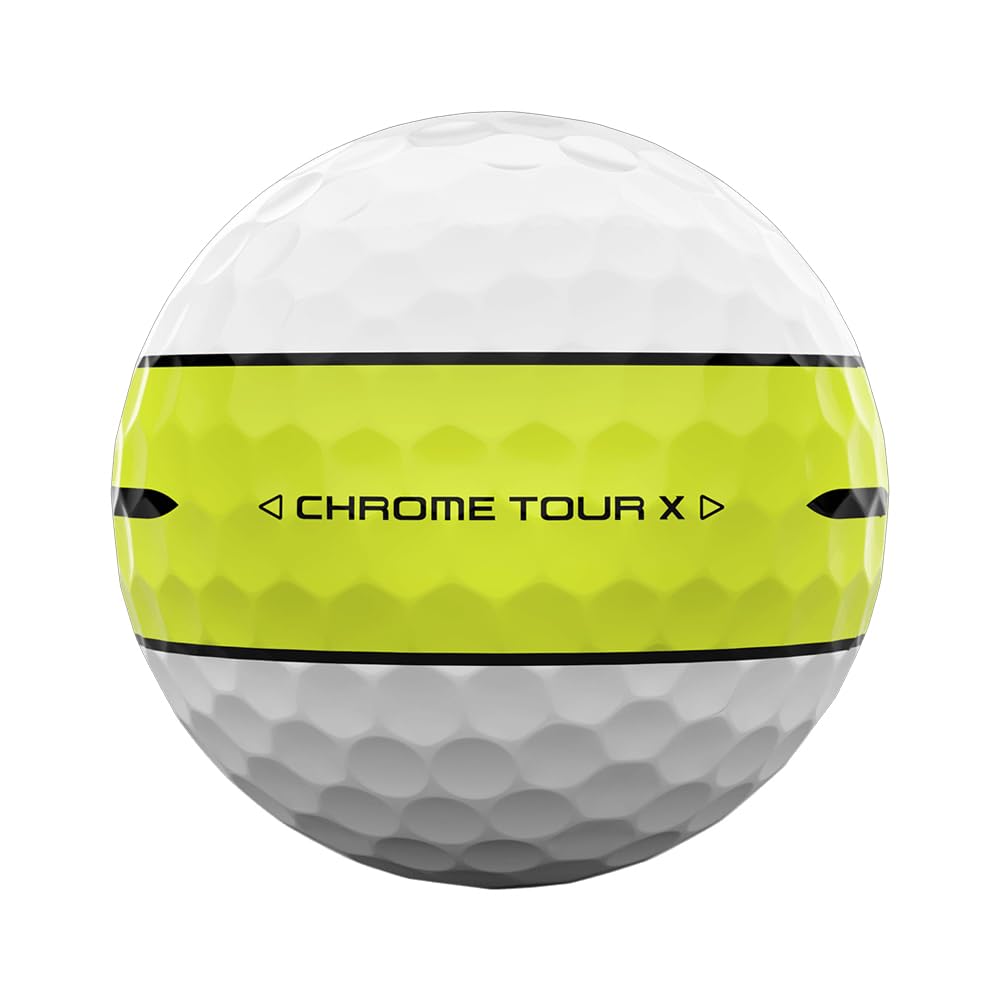 Callaway Golf Chrome Tour X 360 Stripe Golf Ball (Yellow)