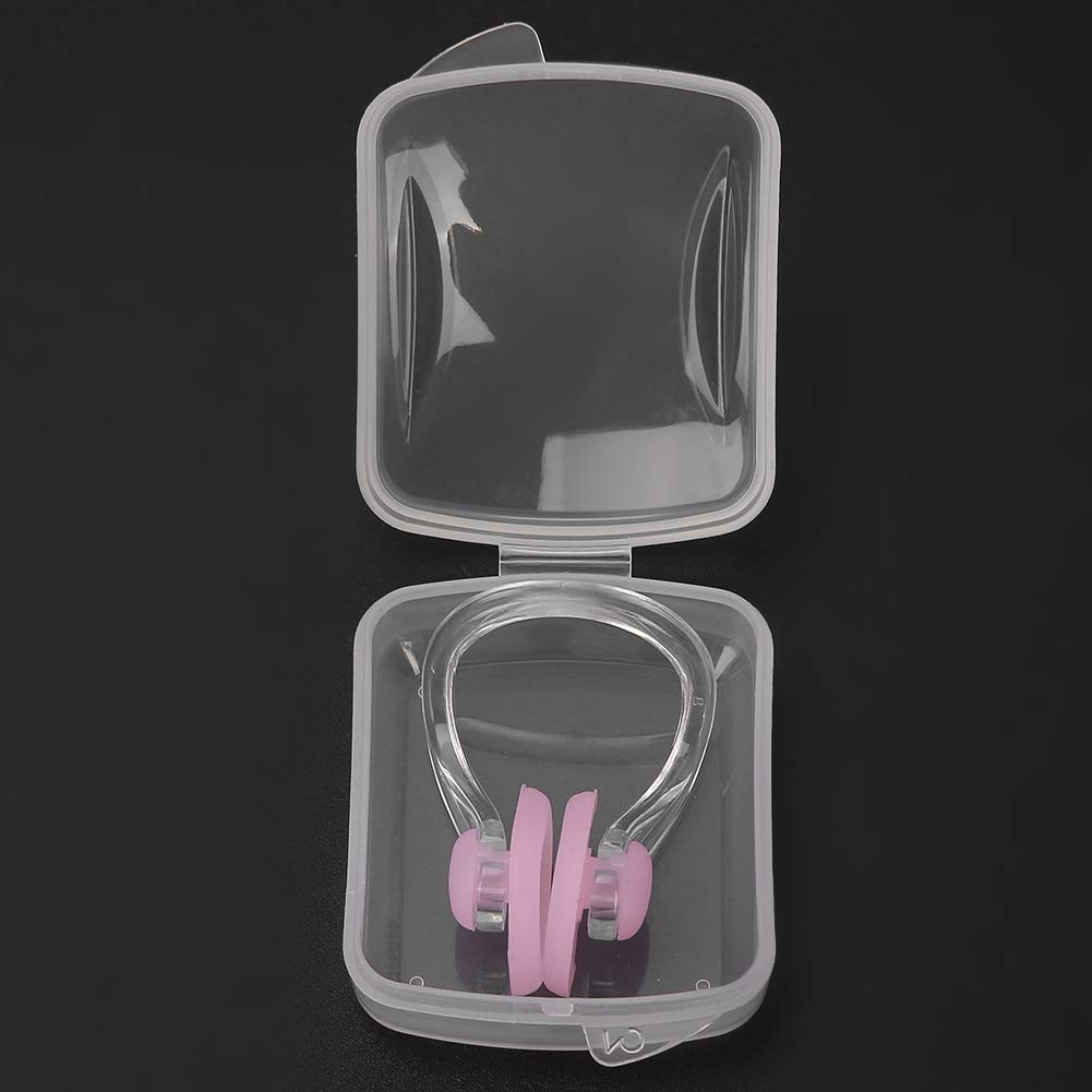 Hapivida 2Pcs Swimming Nose Clip, Silicone Swimming Nose Plug Training Protector Swim Nose Clip For Adults Kids With Storage Box